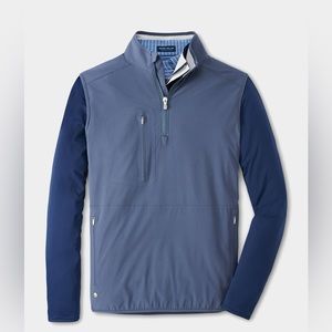 Men’s Medium M PETER MILLAR
Flex Adapt Galaxy Blue Half-Zip Pullover Golf Vest